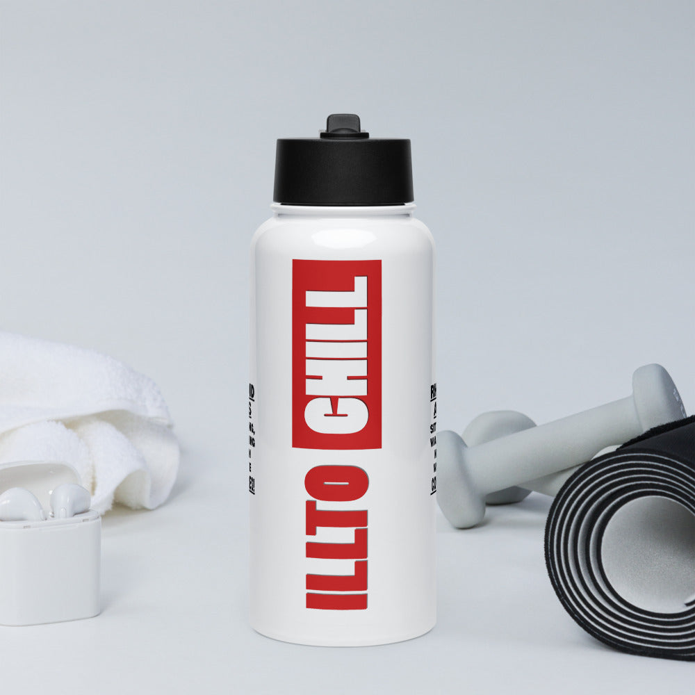 ILLTOCHILL Rheumatoid Artritis awareness Constant Flares RA arthritis support gift Stainless steel water bottle with a straw lid.