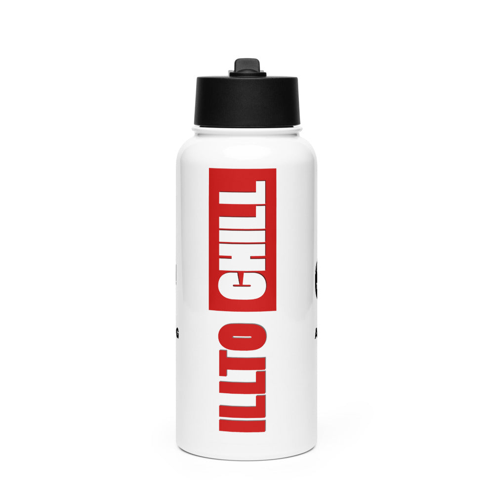 ILLTOCHILL Complex post traumatic stress disorder awareness Agonizing idea cptsd gift Stainless steel water bottle with a straw lid.