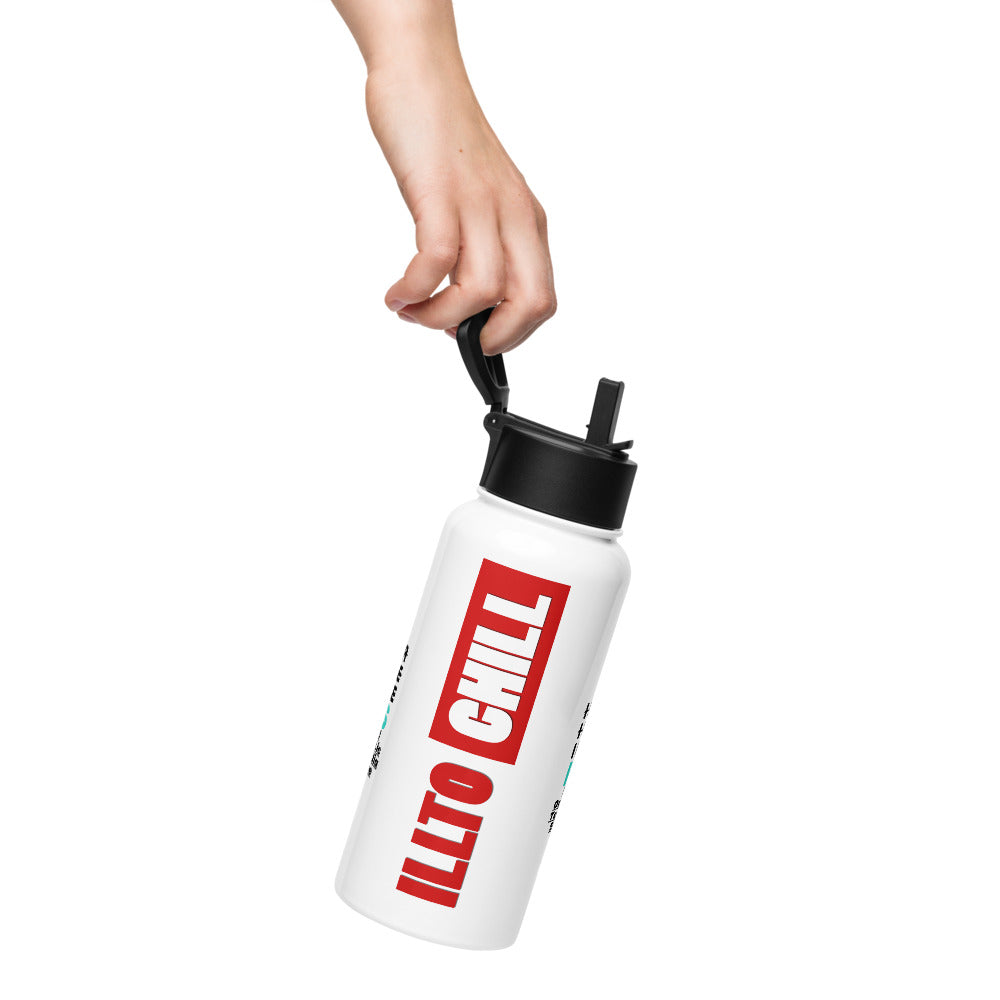 ILLLTOCHILL Postural orthostatic tachycardia syndrome warrior gift POTS awareness gift Stainless steel water bottle with a straw lid.