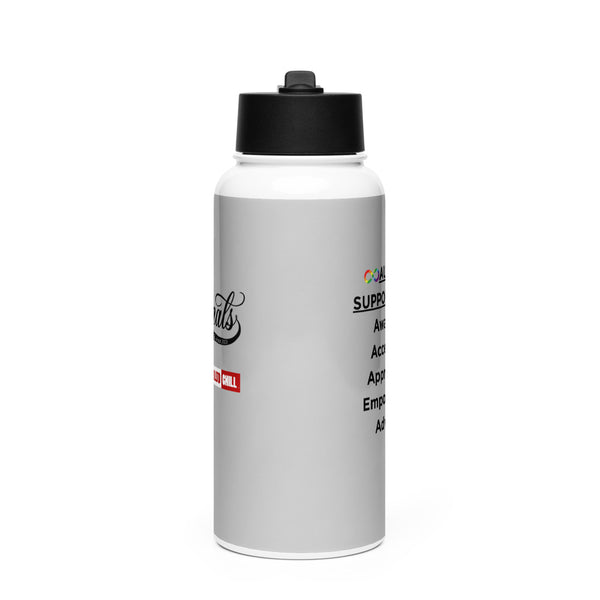 ILLTOCHILL autistic lid stainless steel water bottle with straw