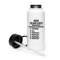 OCD Still Drinking: Stainless Steel Water Bottle With A Straw Lid for the OCD Community | ILLTOCHILL