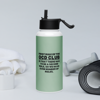OCD Hydrated and Here: Stainless Steel Water Bottle With A Straw Lid for the OCD Community | ILLTOCHILL