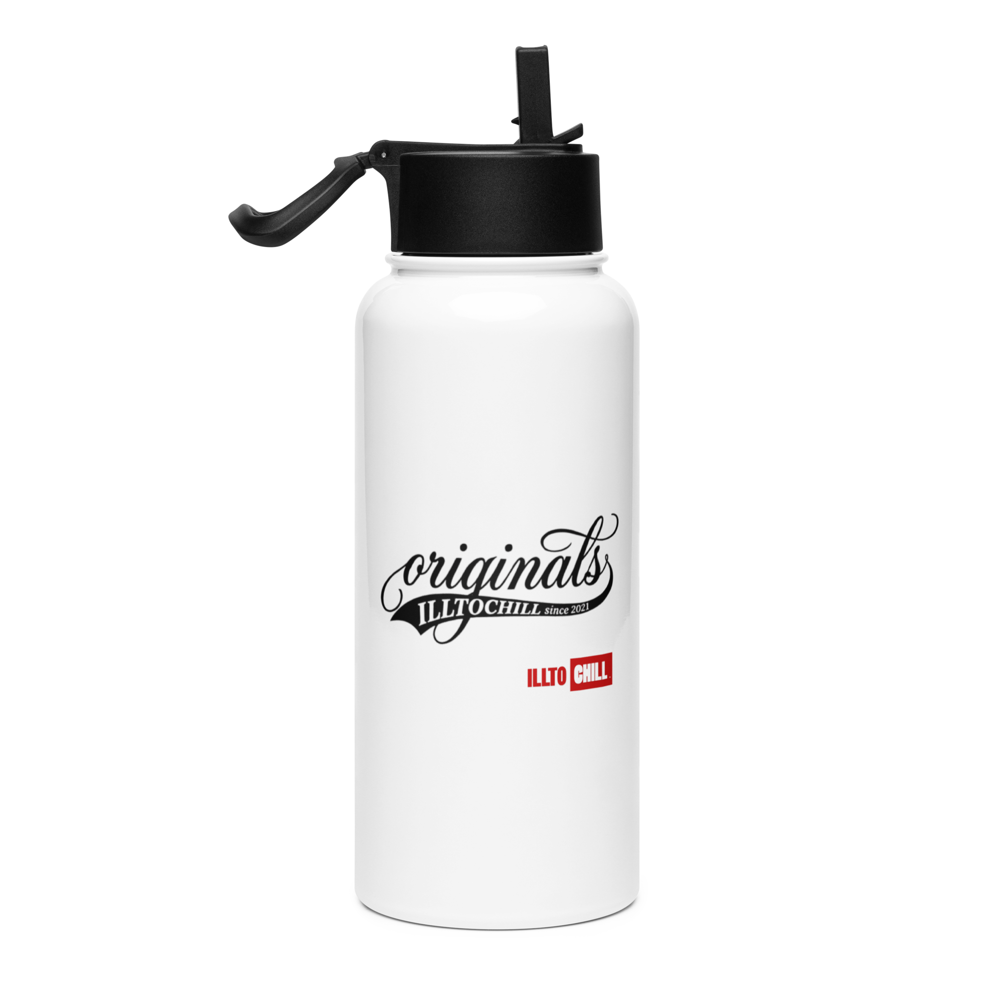 OCD Still Drinking: Stainless Steel Water Bottle With A Straw Lid for the OCD Community | ILLTOCHILL