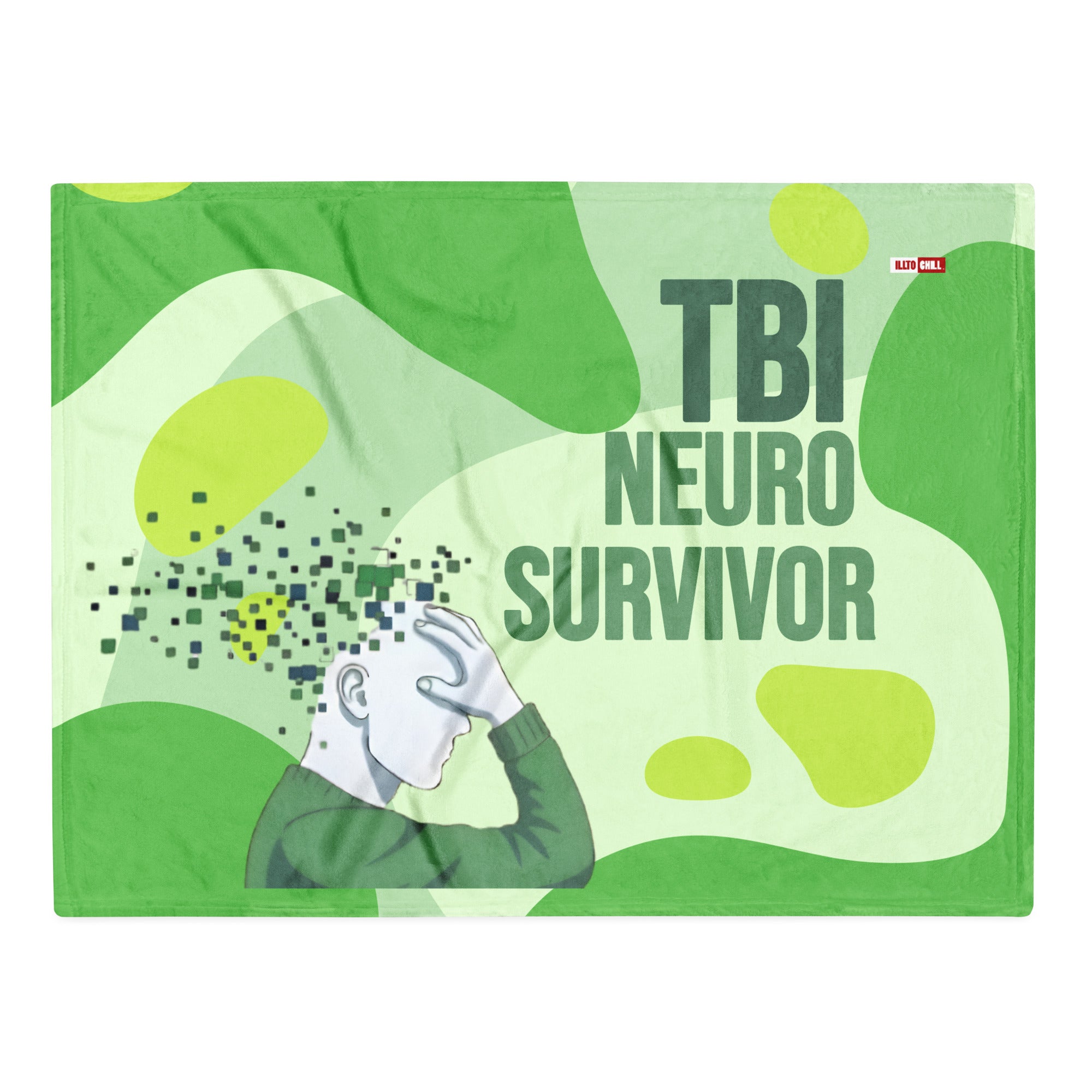 Wrap Up In Brain Fog TBI Throw Blanket ILLTOCHILL Cozy Comfort Feel