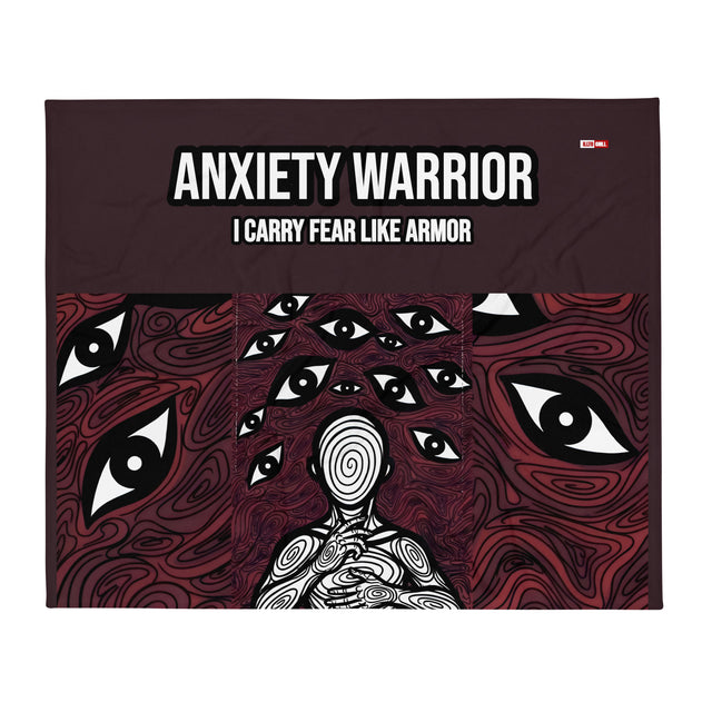 Anxiety Awareness Throw Blanket Mental Health Cozy Home Anxiety Comfort Decor by ILLTOCHILL