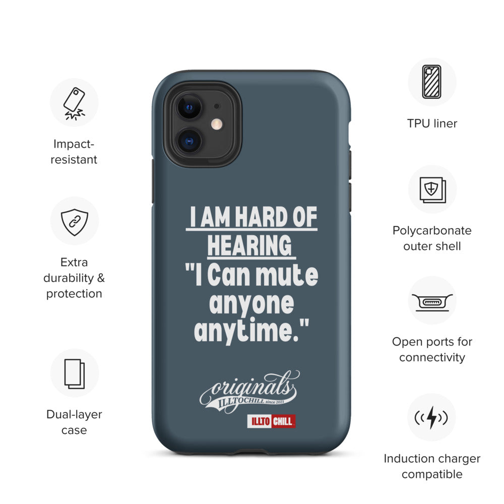 Hard of Hearing Defiant Tough Case For iPhone for HOH Adults and Allies | ILLTOCHILL
