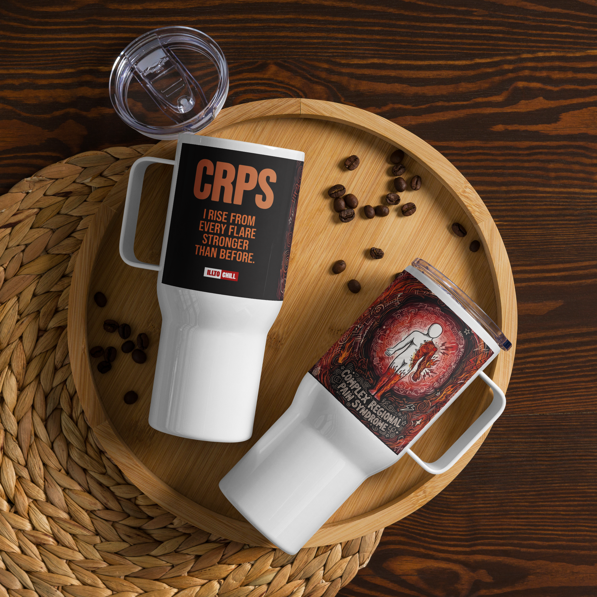 Fuel the fight CRPS everyday comfort Travel mug by ILLTOCHILL