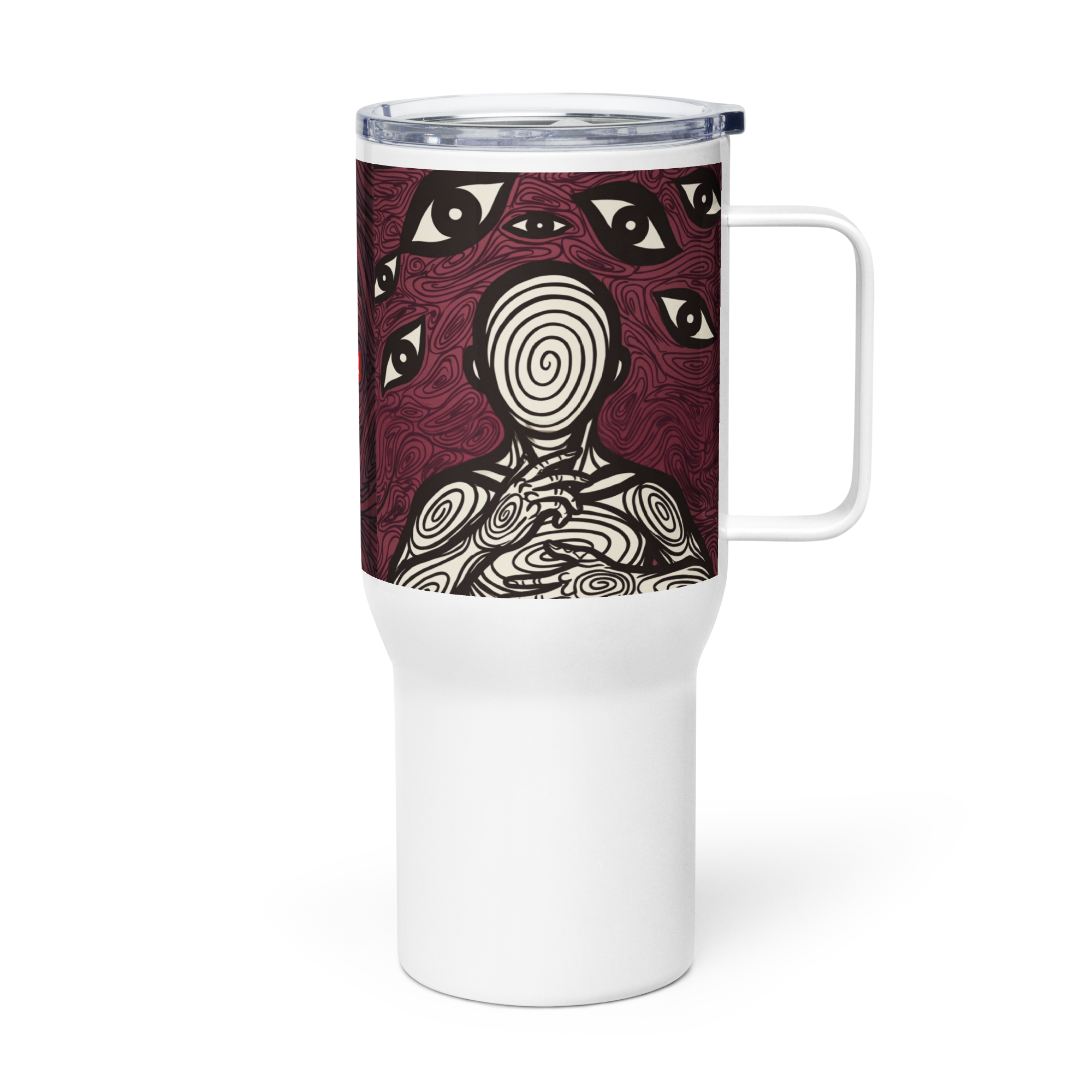 Anxiety Awareness Travel Mug With Handle Mental Health Coffee Anxiety Commute Style by ILLTOCHILL