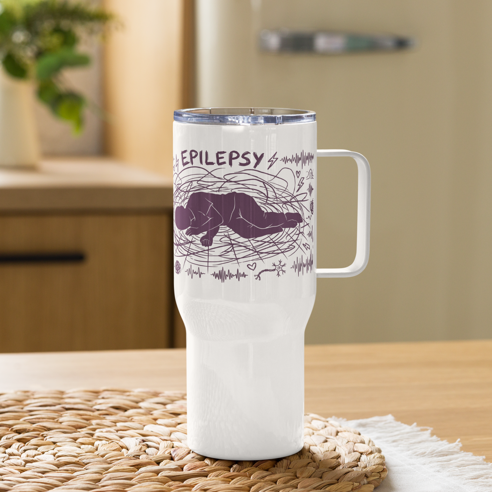 Seizure Strong Epilepsy Travel Mug – by ILLTOCHILL Daily Use