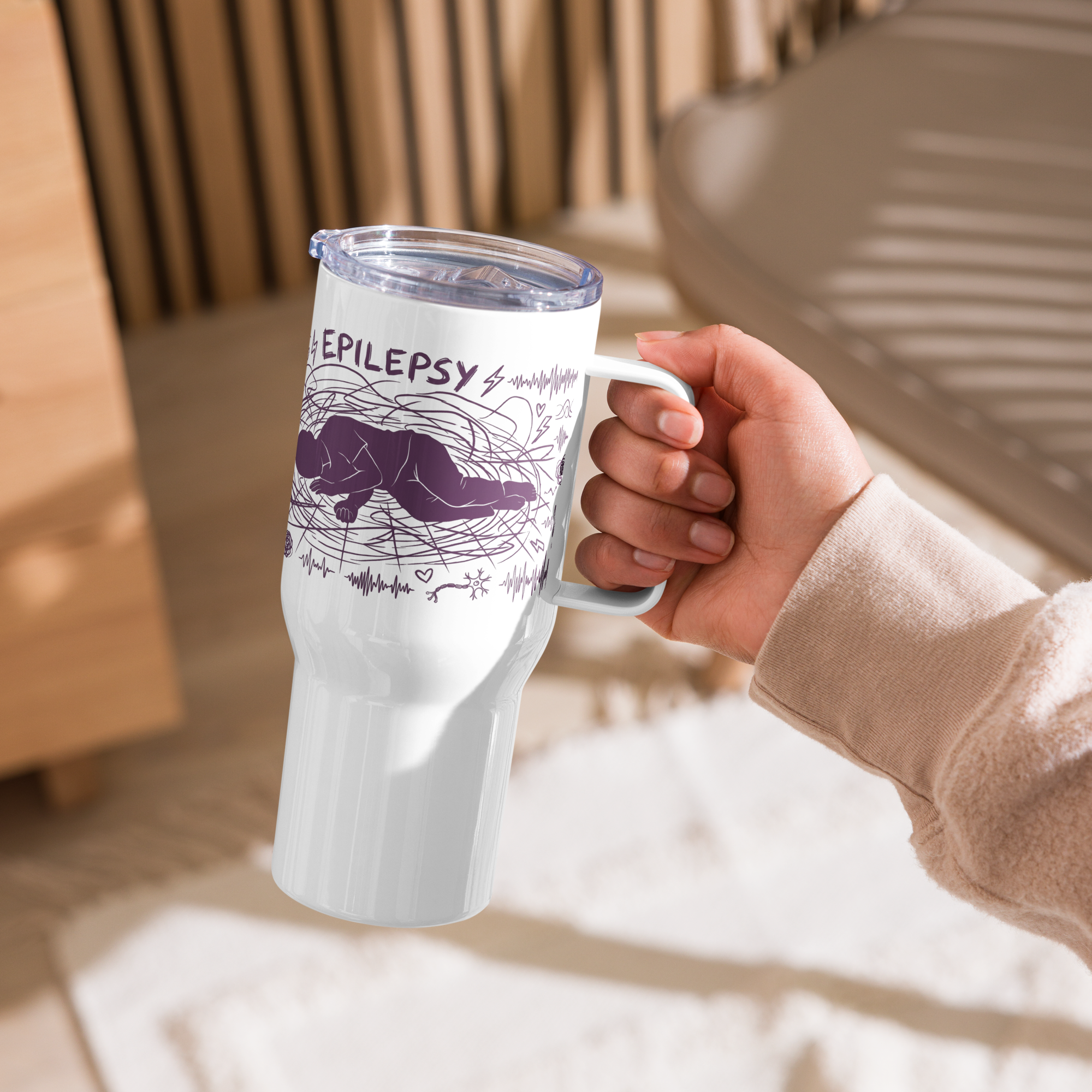 Seizure Strong Epilepsy Travel Mug – by ILLTOCHILL Daily Use