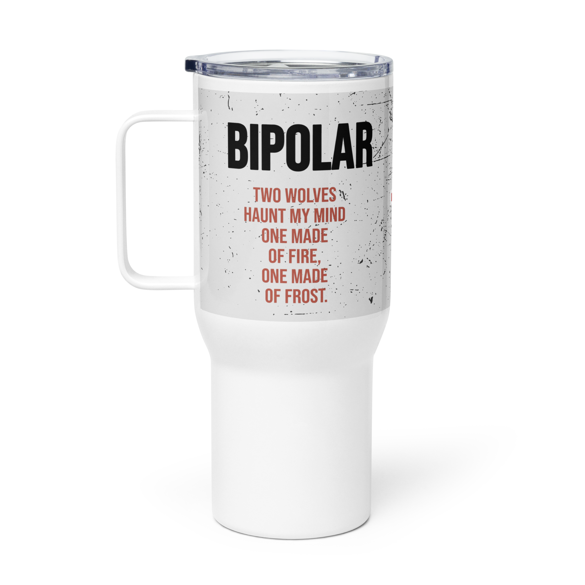 Bipolar Travel Mug With Handle – Awareness Coffee Companion for Daily Resilience by ILLTOCHILL