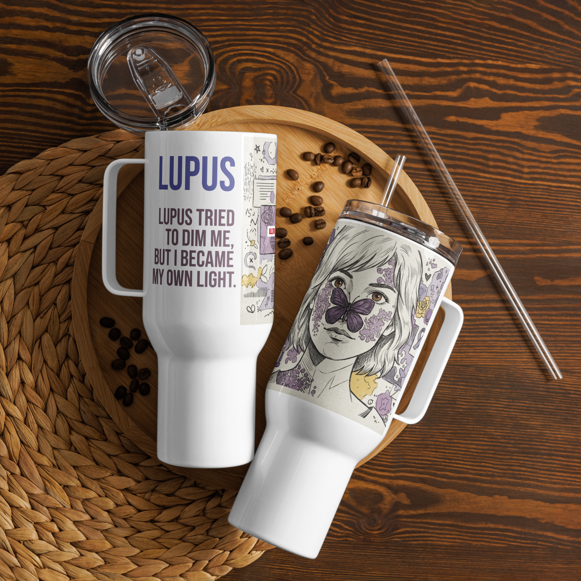 Fuel Your Fight Lupus Travel Mug – ILLTOCHILL Energy