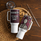 Anxiety Awareness Travel Mug With Handle Mental Health Coffee Anxiety Commute Style by ILLTOCHILL