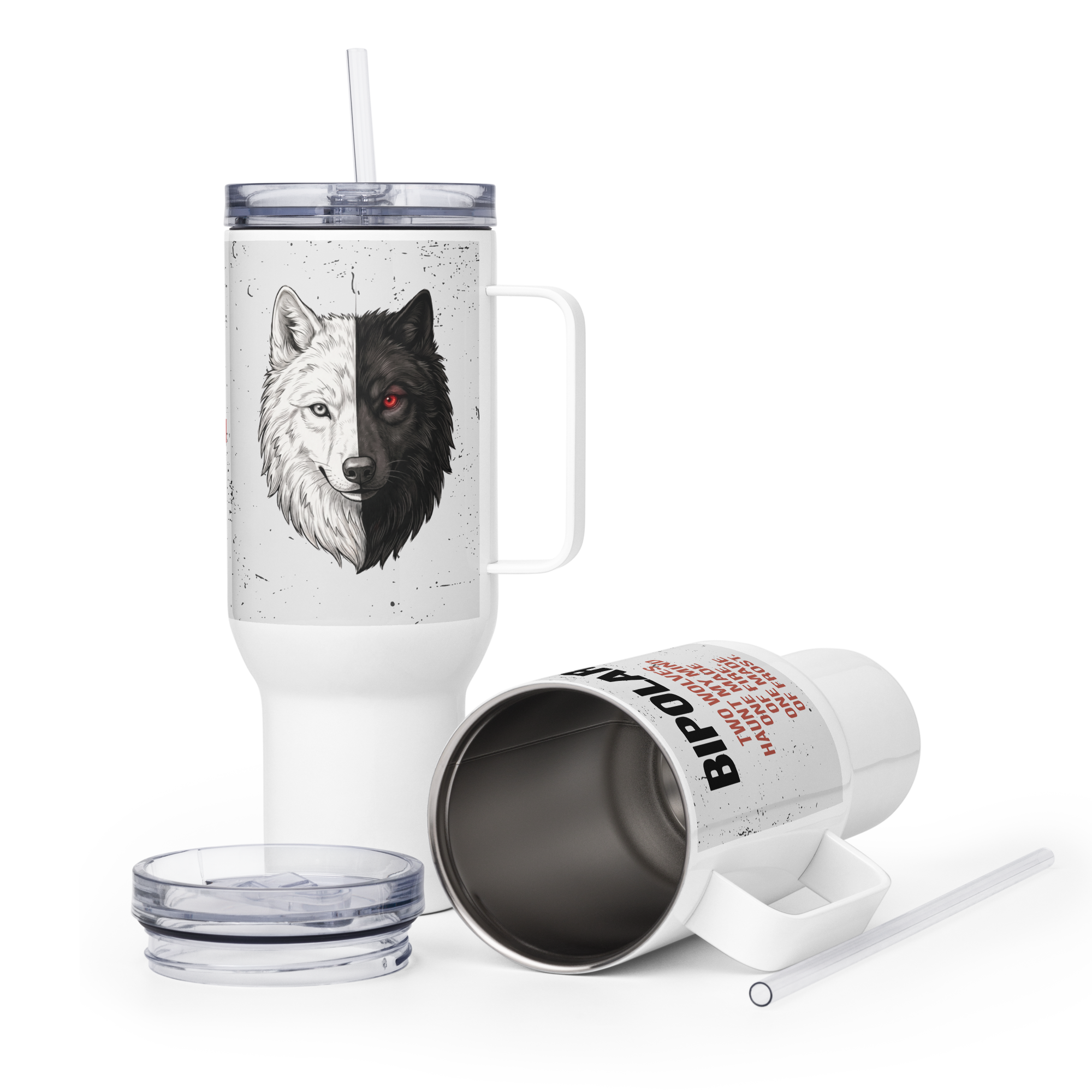 Bipolar Travel Mug With Handle – Awareness Coffee Companion for Daily Resilience by ILLTOCHILL