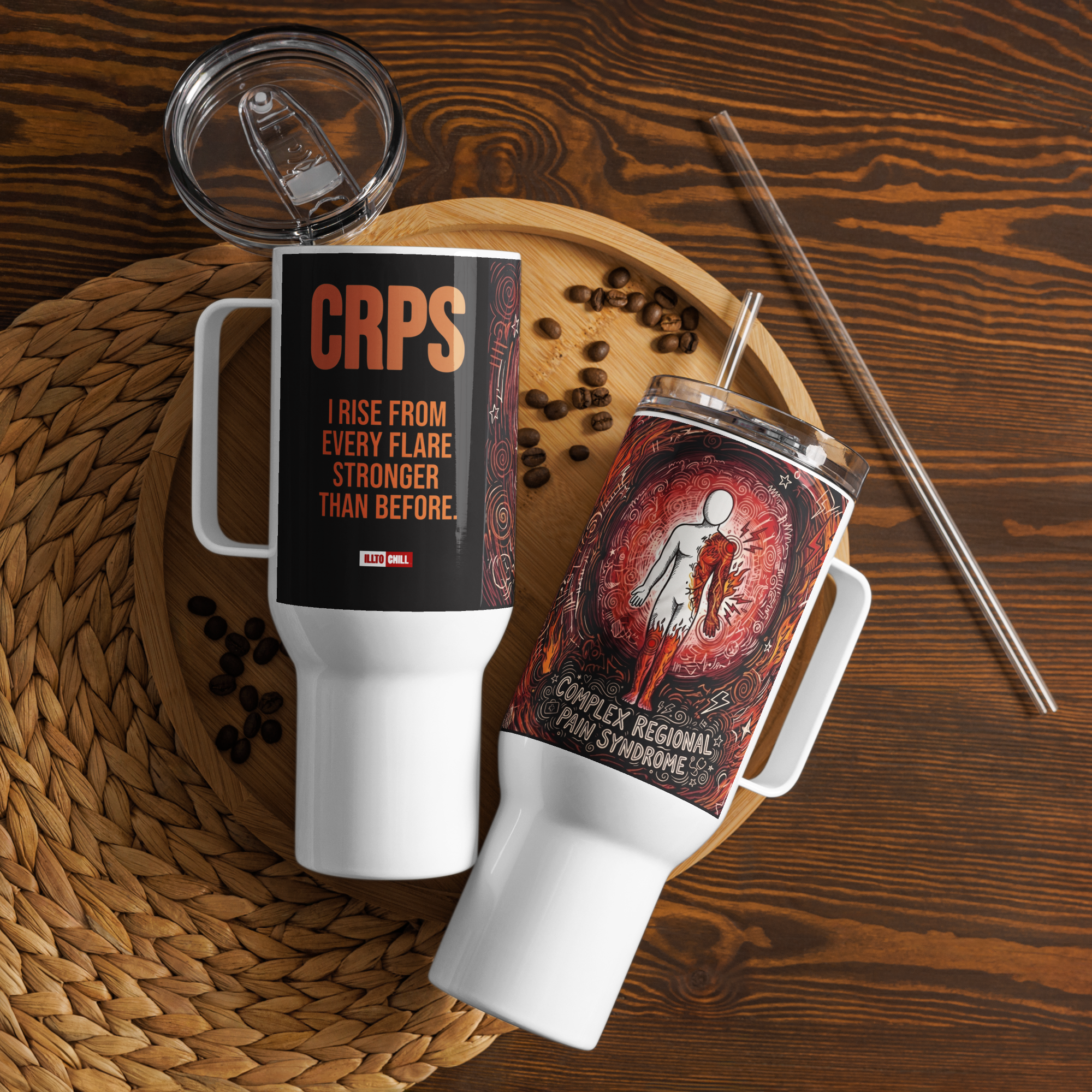 Fuel the fight CRPS everyday comfort Travel mug by ILLTOCHILL
