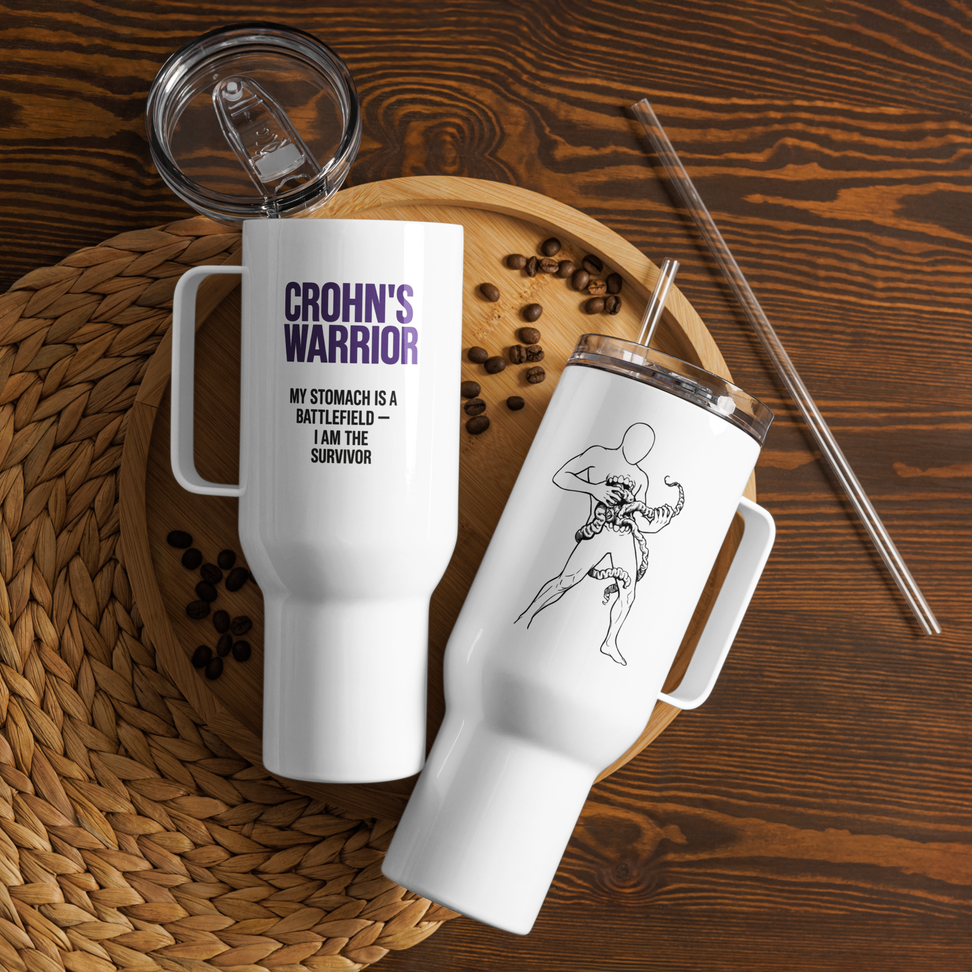 Fueled By Survival Crohn’s Travel Mug – ILLTOCHILL Daily Boost