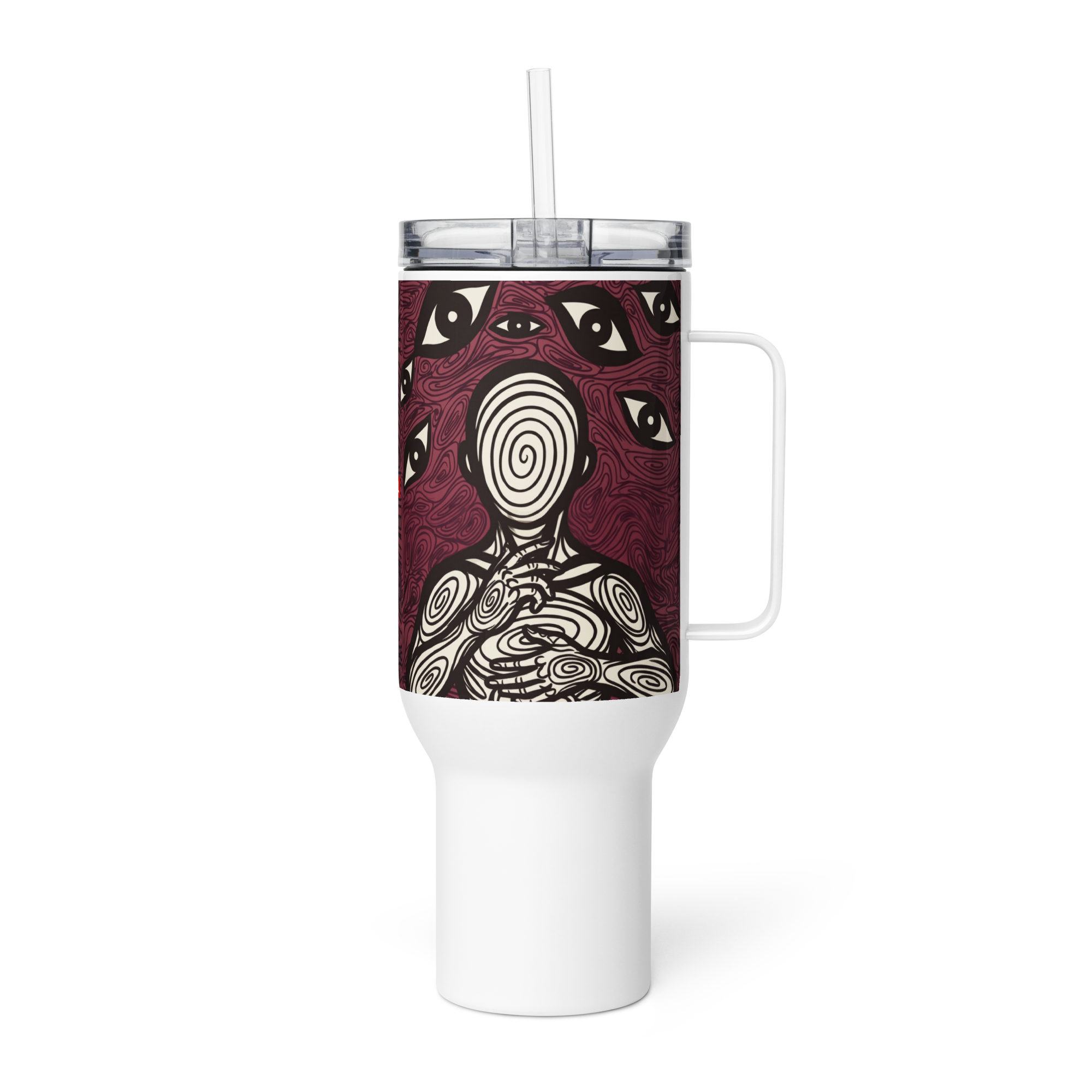 Anxiety Awareness Travel Mug With Handle Mental Health Coffee Anxiety Commute Style by ILLTOCHILL