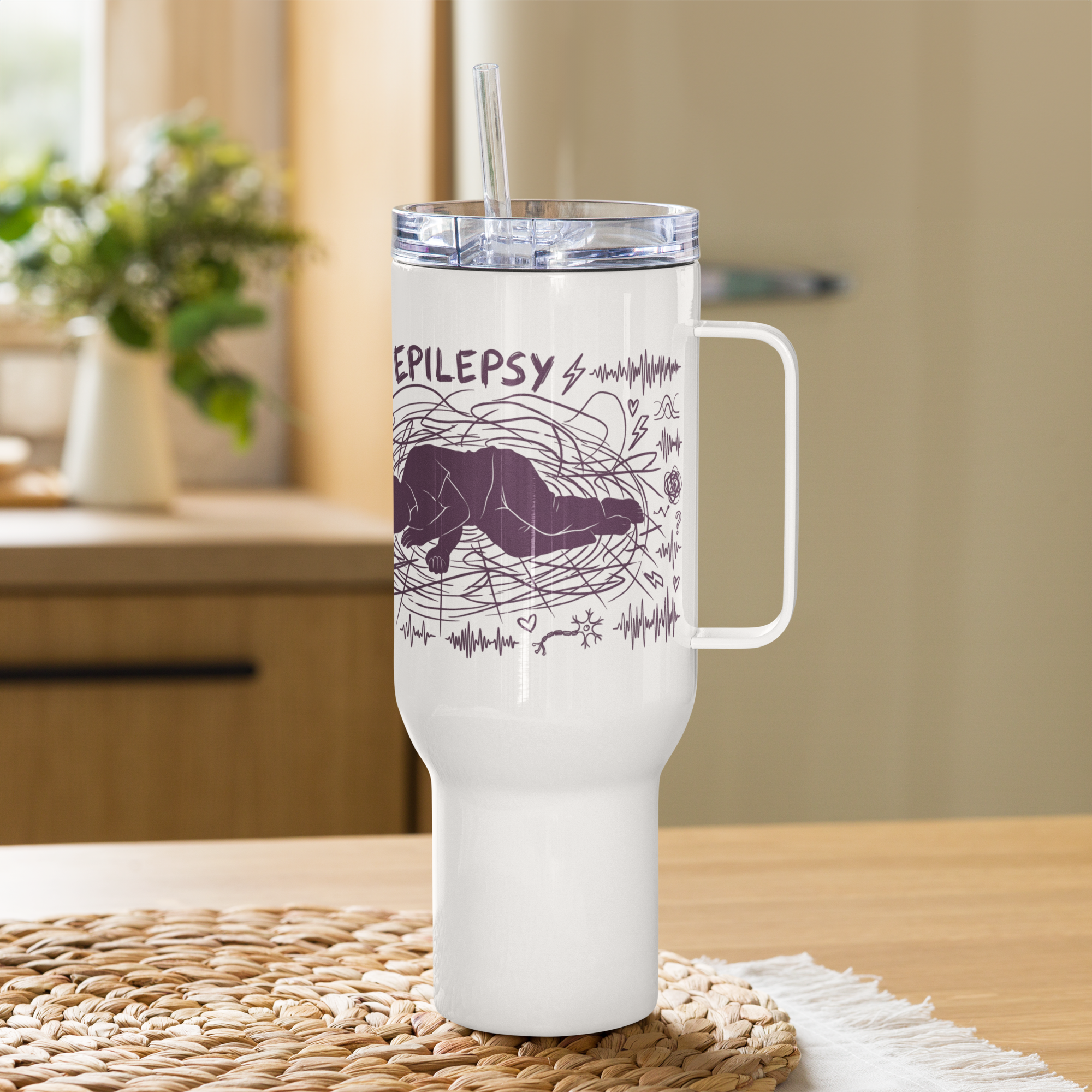 Seizure Strong Epilepsy Travel Mug – by ILLTOCHILL Daily Use