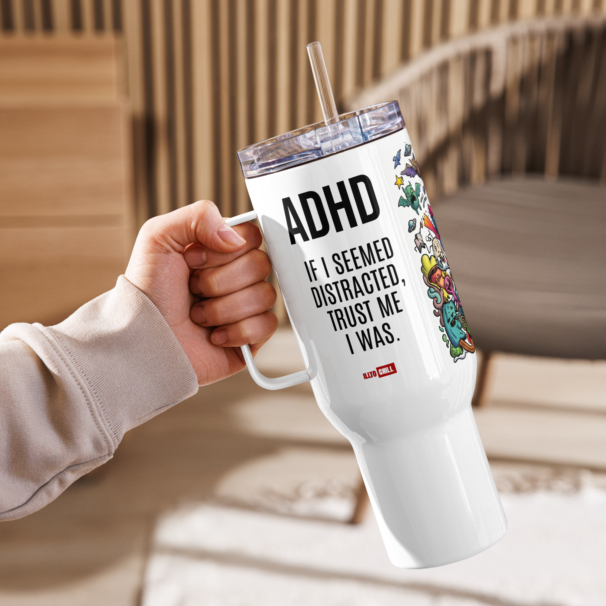Own The Chaos ADHD Travel Mug – Identity Gift | ILLTOCHILL