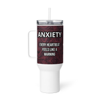 Anxiety Awareness Travel Mug With Handle Mental Health Coffee Anxiety Commute Style by ILLTOCHILL