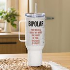 Bipolar Travel Mug With Handle – Awareness Coffee Companion for Daily Resilience by ILLTOCHILL