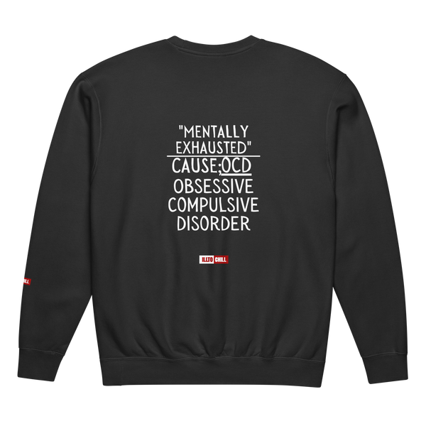 OCD Unisex garment-dyed fleece crewneck sweatshirt
