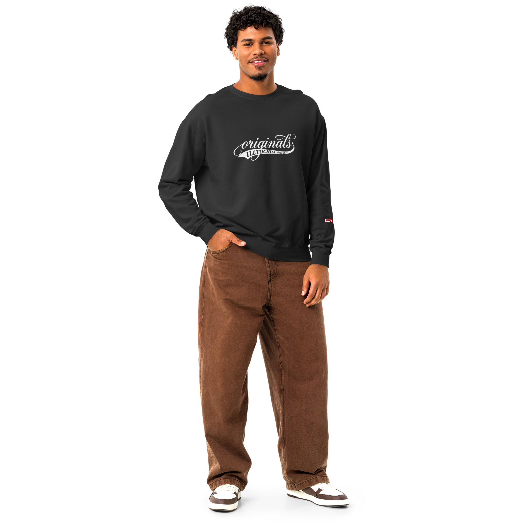 OCD Not Broken: Unisex Garment Dyed Fleece Crewneck Sweatshirt for Every Intrusive Thinker | ILLTOCHILL