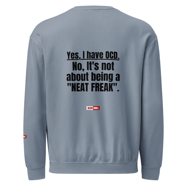 OCD Unisex garment-dyed fleece crewneck sweatshirt