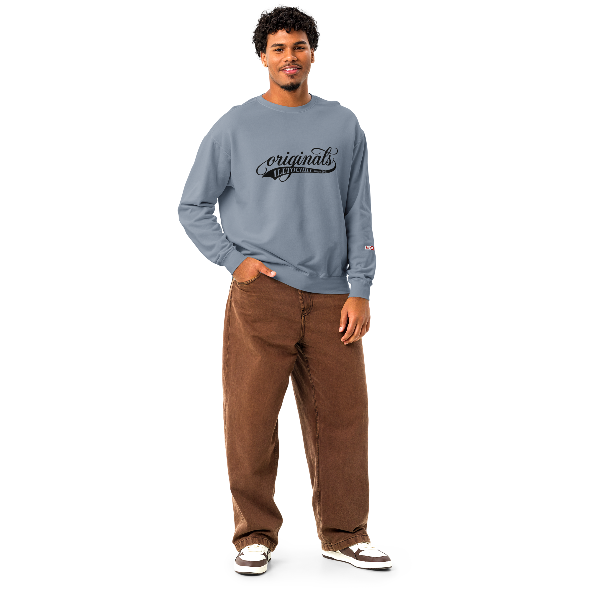 OCD Layered and Unashamed: Unisex Garment Dyed Fleece Crewneck Sweatshirt for the OCD Community | ILLTOCHILL