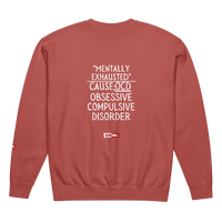 OCD Not Broken: Unisex Garment Dyed Fleece Crewneck Sweatshirt for Every Intrusive Thinker | ILLTOCHILL