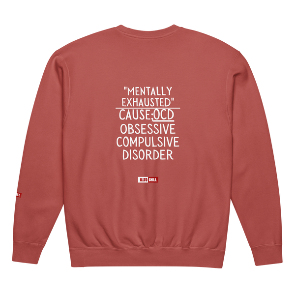 OCD Unisex garment-dyed fleece crewneck sweatshirt