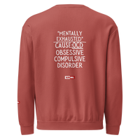 OCD Not Broken: Unisex Garment Dyed Fleece Crewneck Sweatshirt for Every Intrusive Thinker | ILLTOCHILL