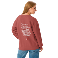 OCD Not Broken: Unisex Garment Dyed Fleece Crewneck Sweatshirt for Every Intrusive Thinker | ILLTOCHILL