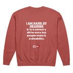 hard-of-hearing-support-unisex-garment-dyed-fleece-crewneck-sweatshirt