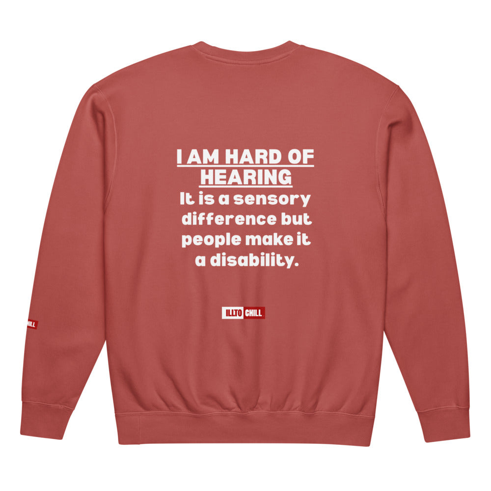 hard-of-hearing-support-unisex-garment-dyed-fleece-crewneck-sweatshirt