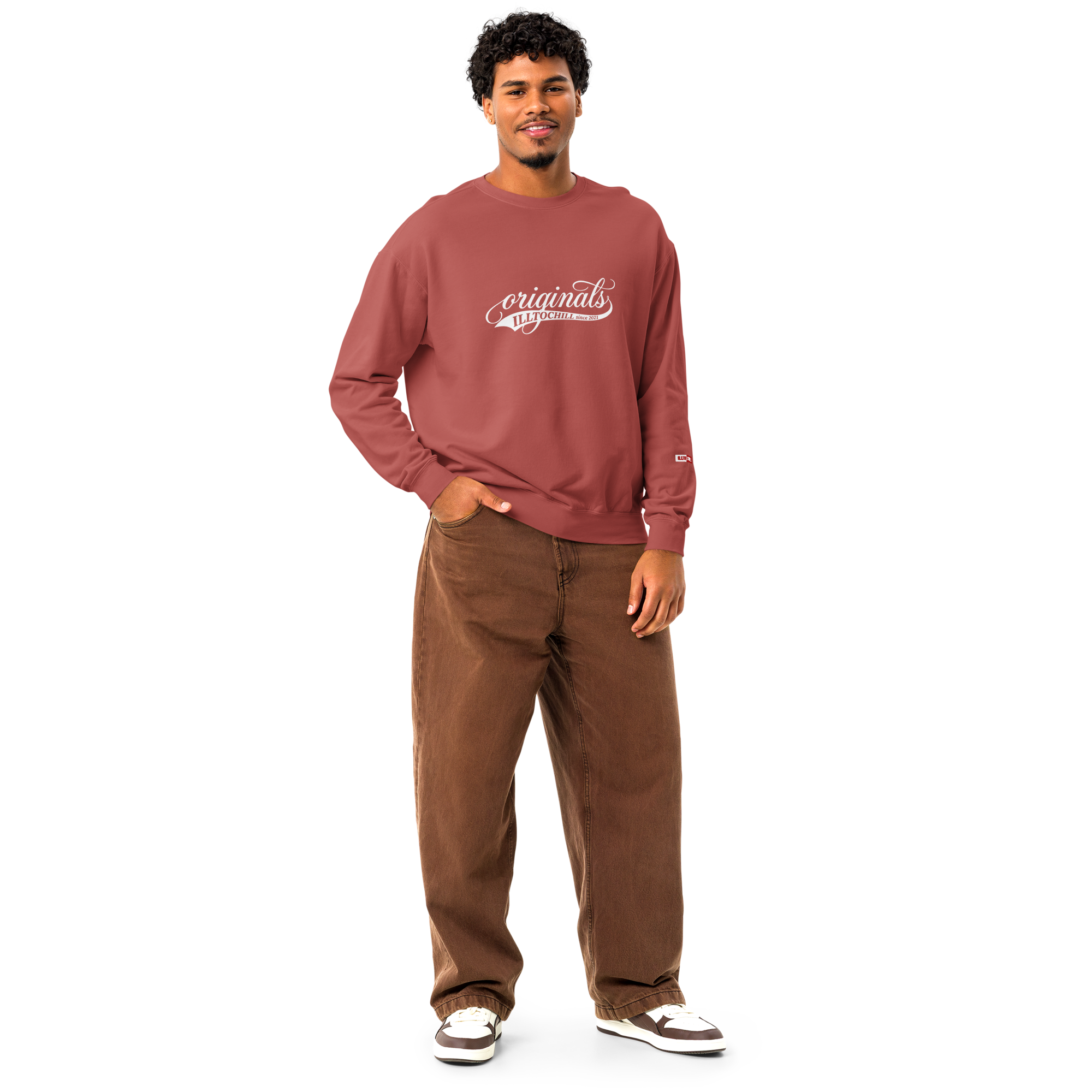 OCD Not Broken: Unisex Garment Dyed Fleece Crewneck Sweatshirt for Every Intrusive Thinker | ILLTOCHILL