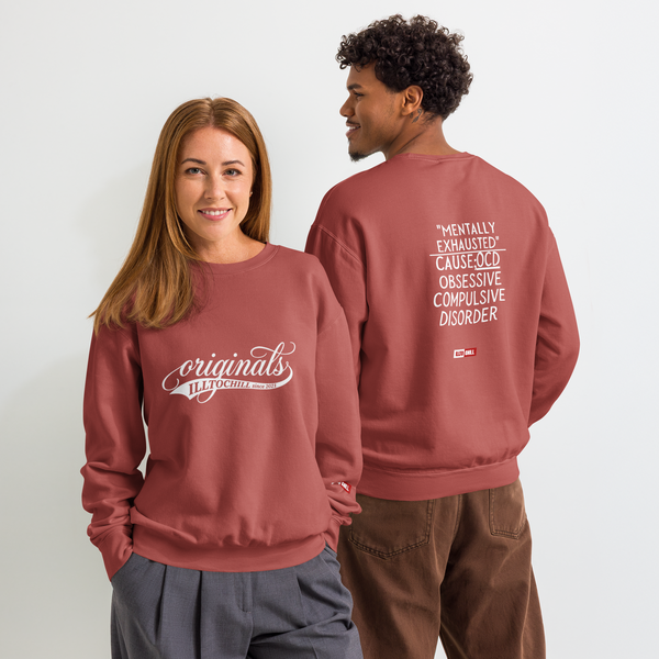 OCD Unisex garment-dyed fleece crewneck sweatshirt