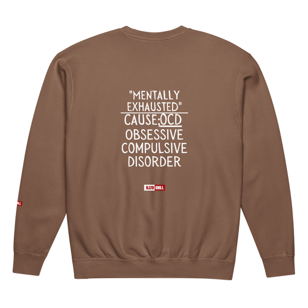 OCD Unisex garment-dyed fleece crewneck sweatshirt