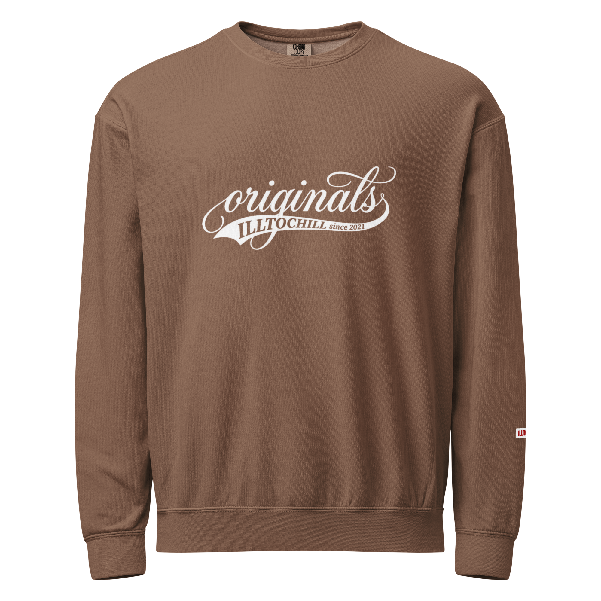 OCD Not Broken: Unisex Garment Dyed Fleece Crewneck Sweatshirt for Every Intrusive Thinker | ILLTOCHILL
