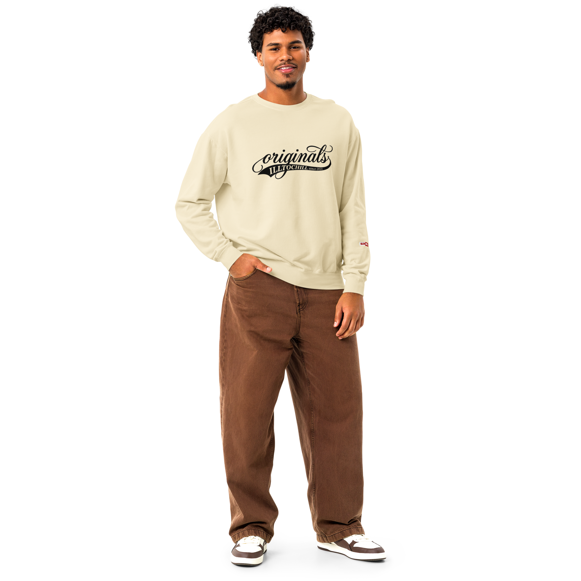 OCD Layered and Unashamed: Unisex Garment Dyed Fleece Crewneck Sweatshirt for the OCD Community | ILLTOCHILL