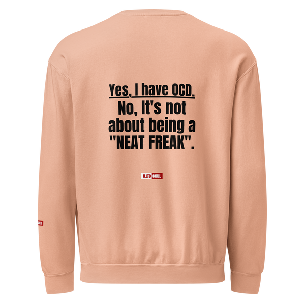 OCD Unisex garment-dyed fleece crewneck sweatshirt