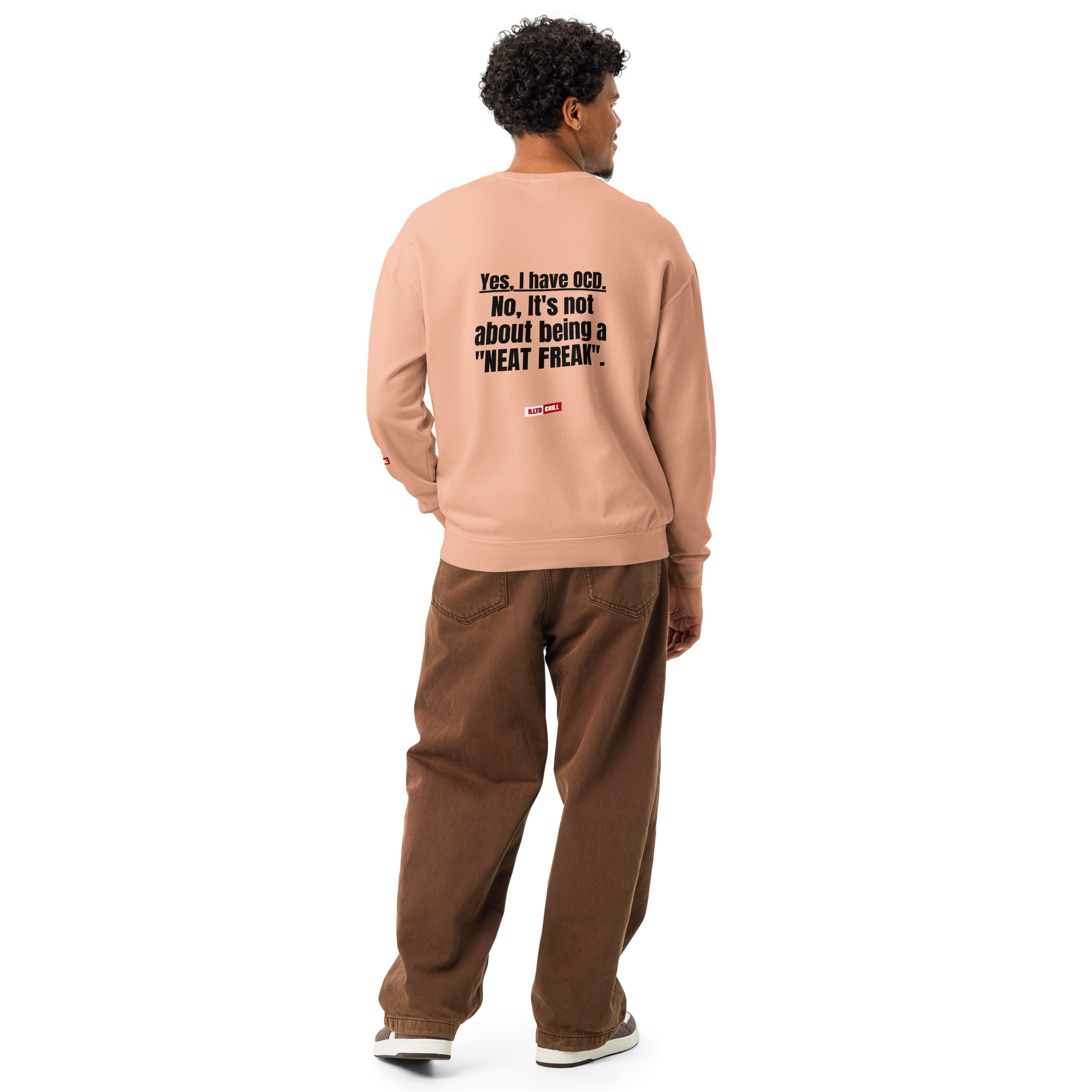 OCD Layered and Unashamed: Unisex Garment Dyed Fleece Crewneck Sweatshirt for the OCD Community | ILLTOCHILL