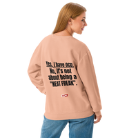 OCD Layered and Unashamed: Unisex Garment Dyed Fleece Crewneck Sweatshirt for the OCD Community | ILLTOCHILL