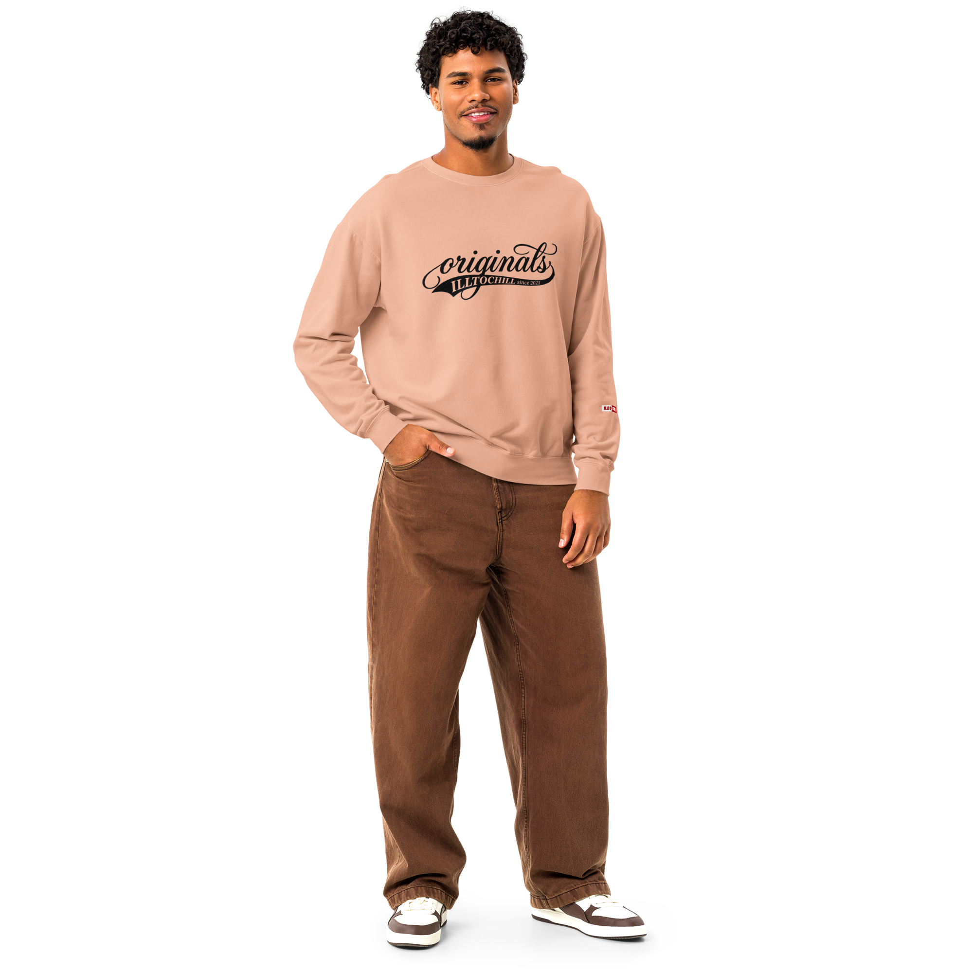 OCD Layered and Unashamed: Unisex Garment Dyed Fleece Crewneck Sweatshirt for the OCD Community | ILLTOCHILL