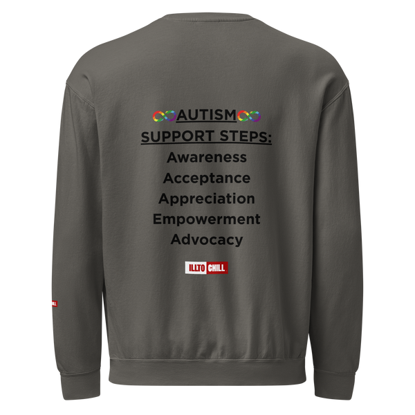 ILLTOCHILL autism sweatshirt black front — autistic pride sweatshirts neurodivergent apparel