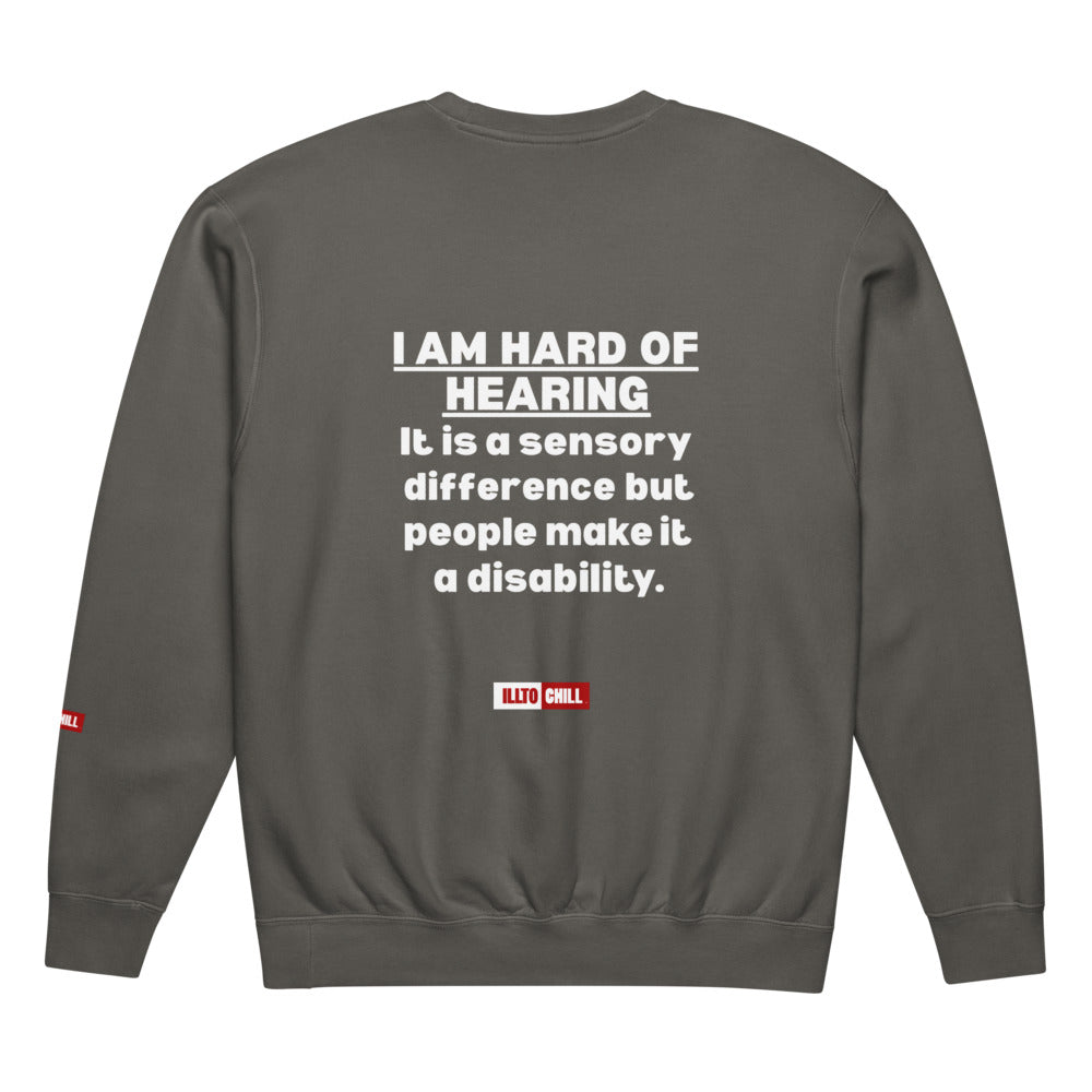 hard-of-hearing-support-unisex-garment-dyed-fleece-crewneck-sweatshirt