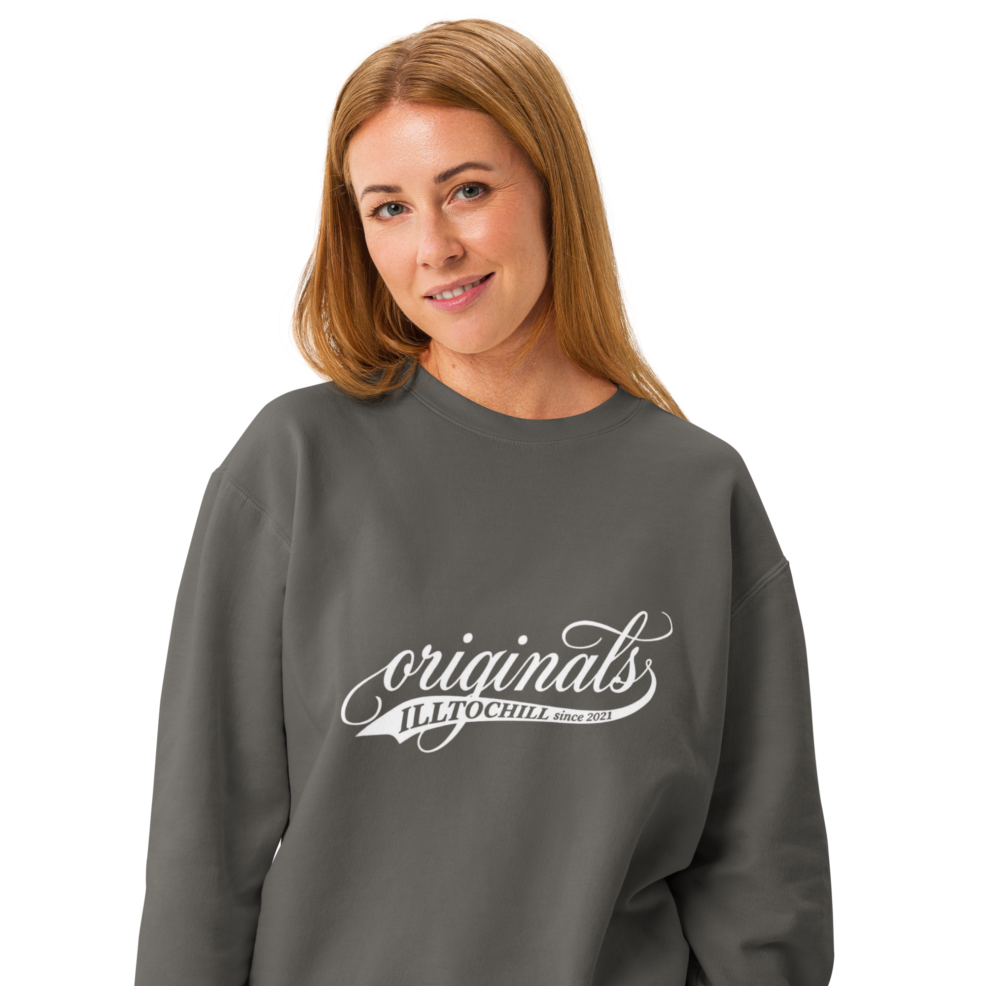 OCD Not Broken: Unisex Garment Dyed Fleece Crewneck Sweatshirt for Every Intrusive Thinker | ILLTOCHILL