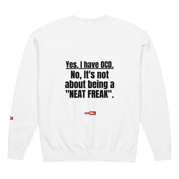 OCD Unisex garment-dyed fleece crewneck sweatshirt