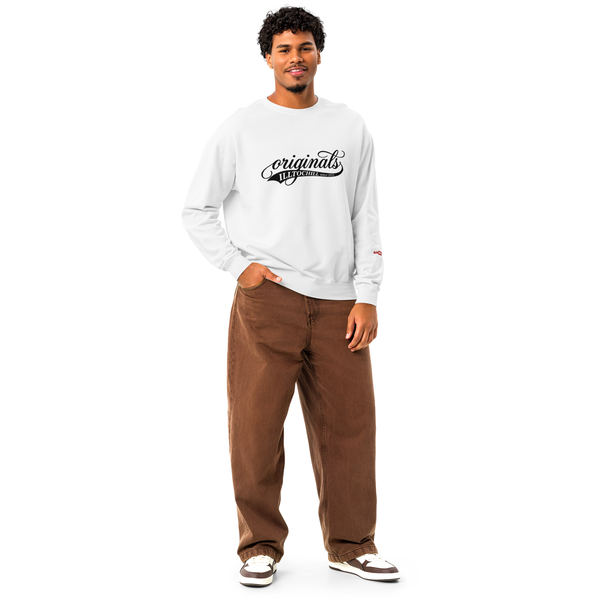 OCD Layered and Unashamed: Unisex Garment Dyed Fleece Crewneck Sweatshirt for the OCD Community | ILLTOCHILL