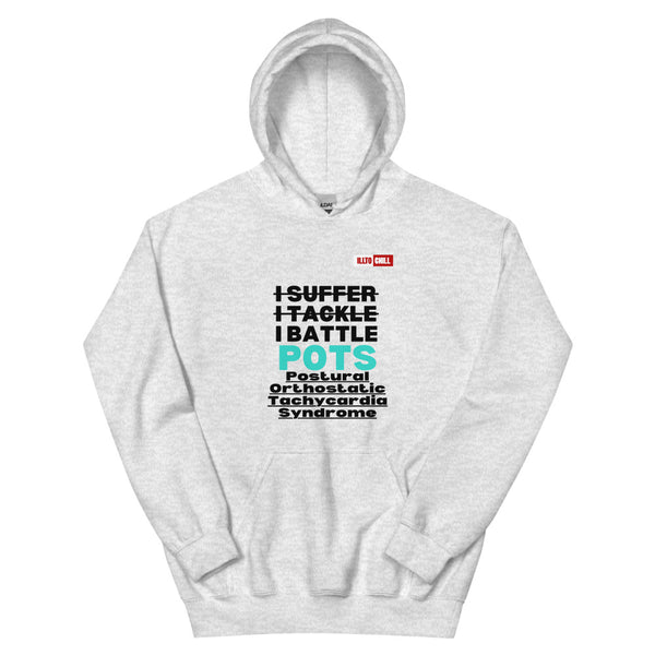 Ash Hoodie Front 1 - ILLLTOCHILL Postural orthostatic tachycardia syndrome warrior gift, POTS awareness gift Unisex Hoodie